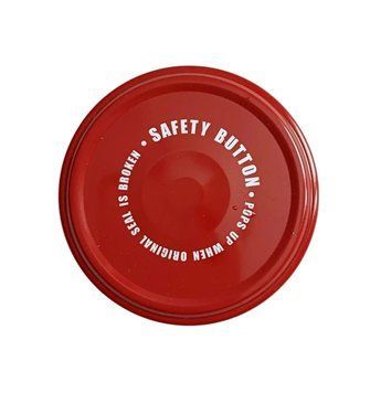 Крышка твист офф 70 мм Safety button, красная 624 фото