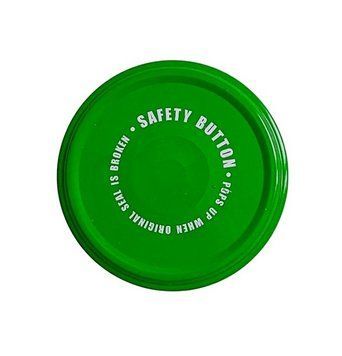 Крышка твист офф 70 мм Safety button, зеленая 625 фото